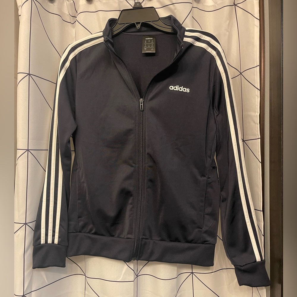 Adidas Women's Essentials Tricot Track Jacket Blue Sz M
